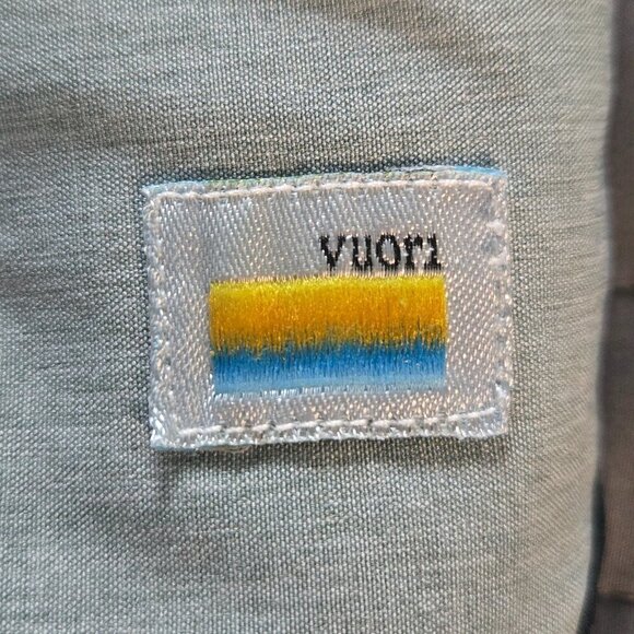 Vuori Men's Banks Shorts 7.5" -  S Greyish Blue Striped - Picture 3 of 4